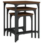 vidaXL Tables basses gigognes 3 Pièces chêne marron bois d'ingénierie