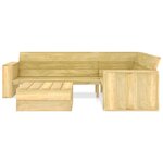 Salon de jardin meuble d'extérieur ensemble de mobilier 2 pièces bois de pin imprégné 02_0015910
