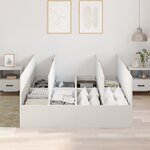 vidaXL Lit de rangement Blanc 160x200 cm