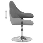 vidaXL Chaises pivotantes à manger lot de 4 Gris foncé Velours