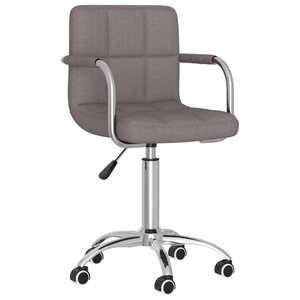 vidaXL Chaise pivotante de bureau Taupe Tissu