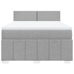 vidaXL Sommier à lattes de lit avec matelas Gris clair 160x200cm Tissu