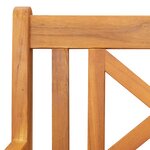 vidaXL Banc basculant de jardin 2 places 110x59x97 cm Bois massif Acacia