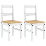 vidaXL Chaises à manger lot de 2 Panama blanc bois massif de pin