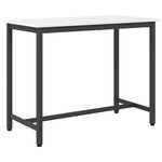 vidaXL table Blanc 100 x 50 x 77 cm Bois d'ingénierie et acier