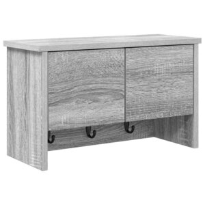 vidaXL Porte-manteau mural avec étagère Sonoma gris 50 x 20 x 30 cm