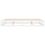 vidaXL Cadre de lit sans matelas blanc 140x190 cm bois massif
