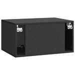 vidaXL Meuble TV mural Noir 59 5 x 41 x 30 cm Bois d'ingénierie