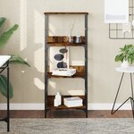vidaXL Bibliothèque chêne fumé 50x33x117 5 cm bois d'ingénierie
