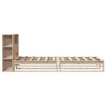 vidaXL Lit bibliothèque sans matelas 100x200 cm bois massif