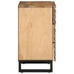 vidaXL Table de chevet 50x34x62 cm bois de manguier massif brut
