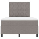 vidaXL Lit à ressorts avec matelas avec LED Taupe 120 x 200 cm tissu