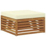 vidaXL Ensemble de canapés d'extérieur 6 pc Naturel et Crème