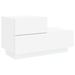 vidaXL Table de chevet avec lumières LED blanc 70x36x40 5 cm