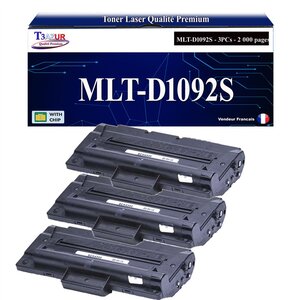 T3AZUR -3x Toners compatibles avec Samsung MLT-D1092S MLTD1092S pour Samsung SCX4300 SCX-4300