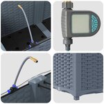 vidaXL Pots de jardin Gris clair 120 x 40 x 37.5 cm Acier