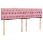 vidaXL Sommier à lattes de lit avec matelas Rose 200x200 cm Velours