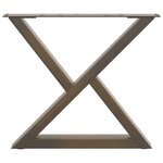 vidaXL Pieds de table basse 2 pièces Acier naturel 50 x (42-43 3) cm Acier