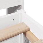 vidaXL Cadre de lit sans matelas blanc 160x200 cm bois de pin massif