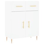 vidaXL Buffet haut Blanc 69 5x34x180 cm Bois d'ingénierie