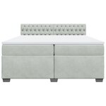 vidaXL Sommier à lattes de lit et matelas Gris clair 200x200cm Velours