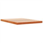 vidaXL Cadre de lit sans matelas cire marron 135x190cm bois pin massif