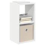 vidaXL Table de chevet avec tiroir 2 Pièces Blanc 25 5 x 22 x 49 5 cm