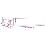 vidaXL Tiroirs de lit 2 Pièces blanc Bois de pin massif