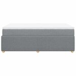 vidaXL Sommier à lattes de lit avec matelas Gris clair 120x200cm Tissu