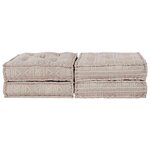 vidaXL Coussin 2 Pièces Marron 70 x 70 x 36 cm Polyester