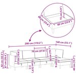 vidaXL Canapé modulaire avec rangement 5 Pièces Vert foncé Tissu