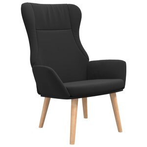 vidaXL Chaise de relaxation Noir Tissu