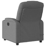 vidaXL Fauteuil inclinable de massage gris foncé tissu