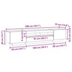 vidaXL Meuble TV avec lumières LED vieux bois bois d'ingénierie