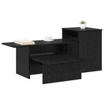 vidaXL Table console Chêne noir 91 5 x 35 x 38 5 cm Bois d'ingénierie