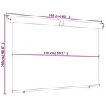 vidaXL Auvent latéral de balcon gris foncé 165x250 cm