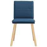 vidaXL Chaises à manger lot de 4 bleu tissu