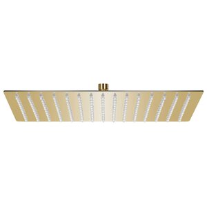 vidaXL Pomme de douche pluie Inox 40x30 cm Rectangulaire Doré