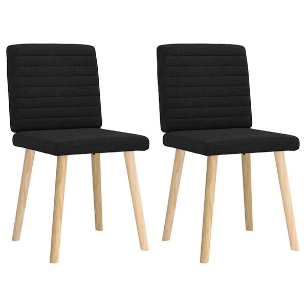 vidaXL Chaises à manger lot de 2 noir tissu