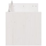 vidaXL Canapé de jardin 3 places blanc 189x60x62 cm bois de pin massif