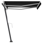 vidaXL Auvent manuel rétractable sur pied 350x250 cm Anthracite