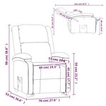 vidaXL Fauteuil inclinable Marron Tissu