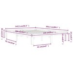 vidaXL Cadre de lit sans matelas bois massif de pin 140x200 cm