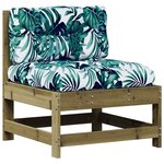 vidaXL Salon de jardin 8 Pièces avec coussins bois de pin imprégné