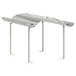 vidaXL Chapeau de cheminée Argent 59.5 x 50 x 36.5 cm Acier inoxydable