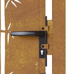 vidaXL Portail de jardin 105x105 cm acier corten design de bambou