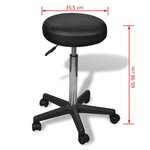 vidaXL Tabouret de bureau Noir