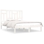 vidaXL Cadre de lit sans matelas blanc 200x200 cm bois massif de pin