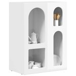 vidaXL Buffet Blanc brillant 59 x 35 x 80 5 cm Bois d'ingénierie