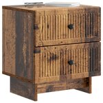 vidaXL Cabinet de chevet 2 pc Bois ancien 43 x 34 5 x 47 5 cm